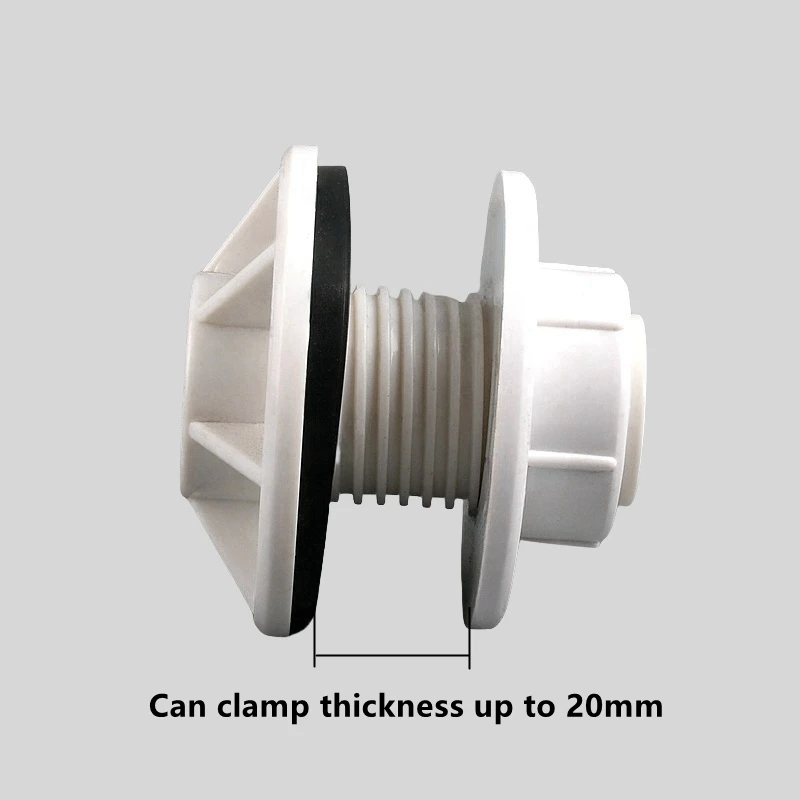 1 unidad 1/2 ''3/4'' 1 ''UPVC doble hilo femenino juntas de tanque de agua accesorios de acuario conector de tanque de peces accesorio de manguera de riego
