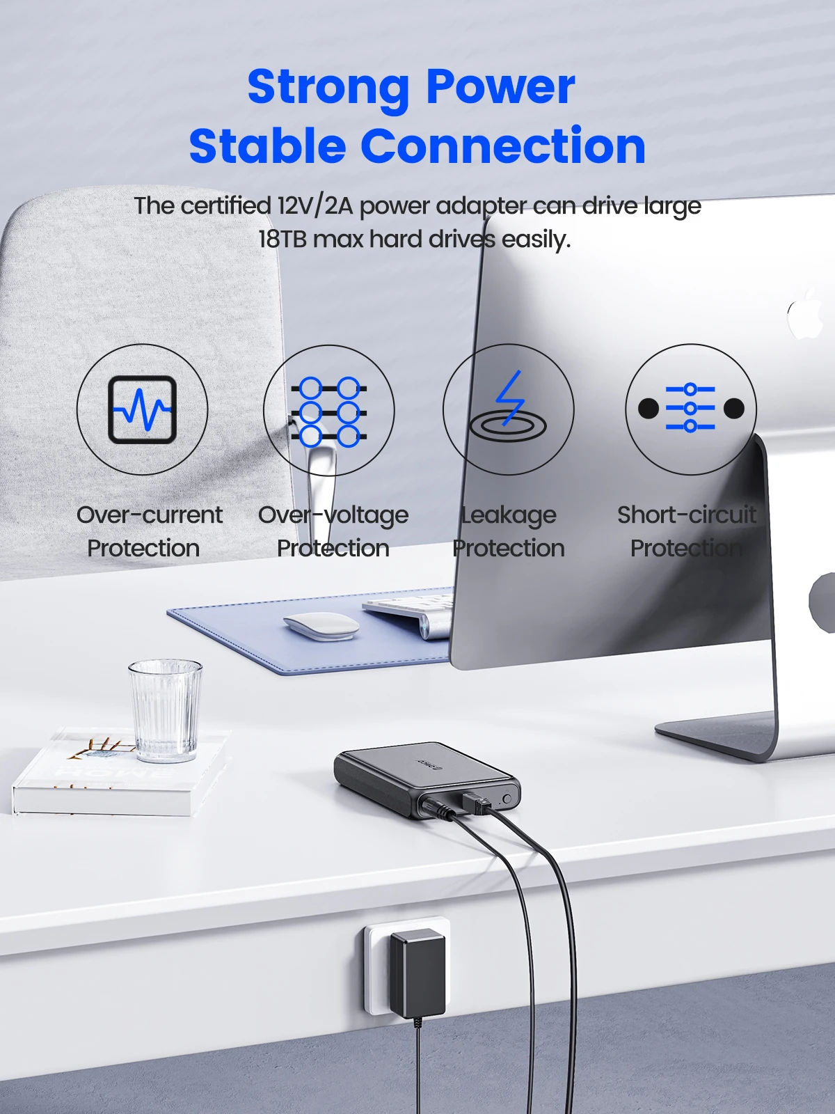 ORICO 3,5 "carcasa de disco duro tipo C 5Gbps SATA a USB3.0 USB3.1 HDD para SSD HDD PC portátil Metal + ABS disipación de calor