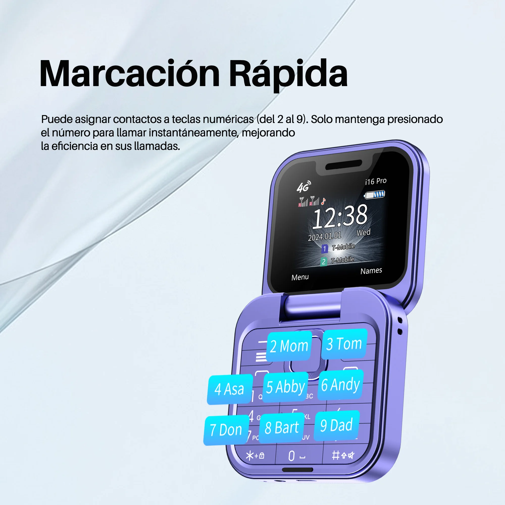 SERVO i16 Pro 2G GSM/4G LTE red pequeño teléfono móvil con tapa 2 SIM llamada en espera grabación velocidad Dial 1,77 "Mini teléfono móvil plegable