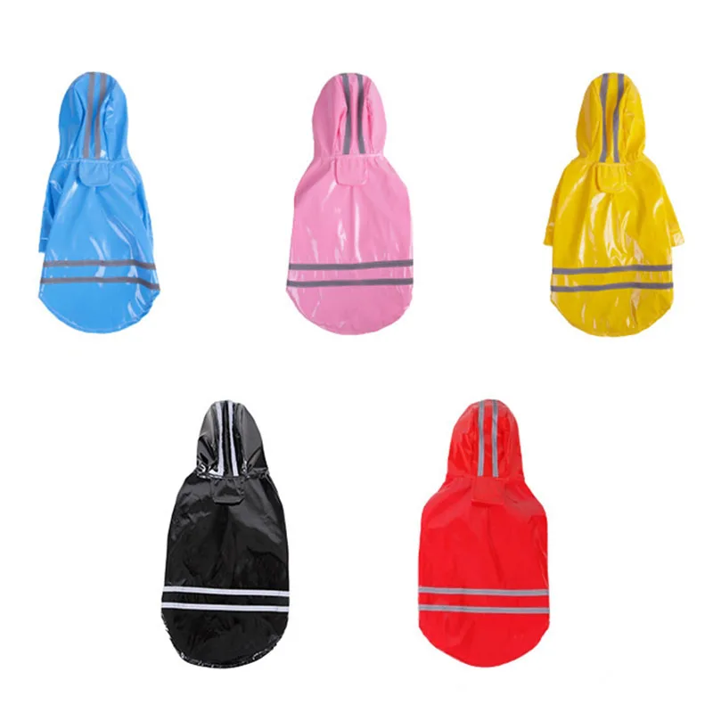 Ropa para perros, impermeables con capucha, tira reflectante, abrigo de lluvia para perros, chaquetas impermeables, ropa transpirable para exteriores para cachorros, impermeable