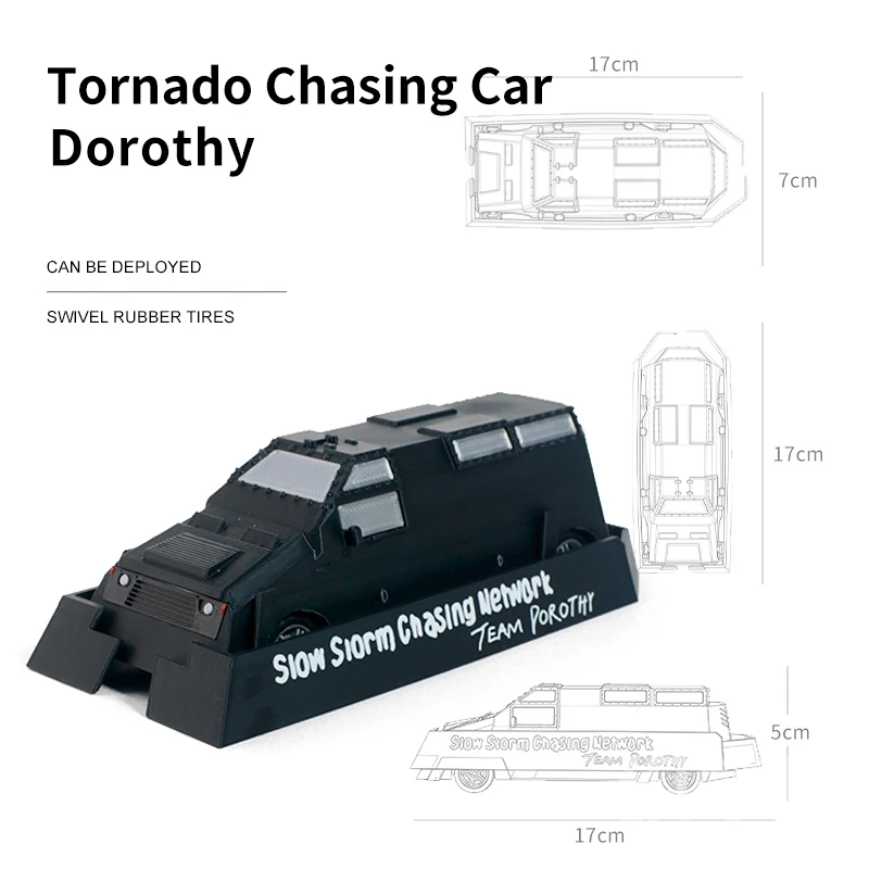Modelo Coleccionable de Escritorio del Vehículo Blindado Team Dorothy Storm Chaser, Interceptor de Tornados, Regalo para Amantes de la Meteorología