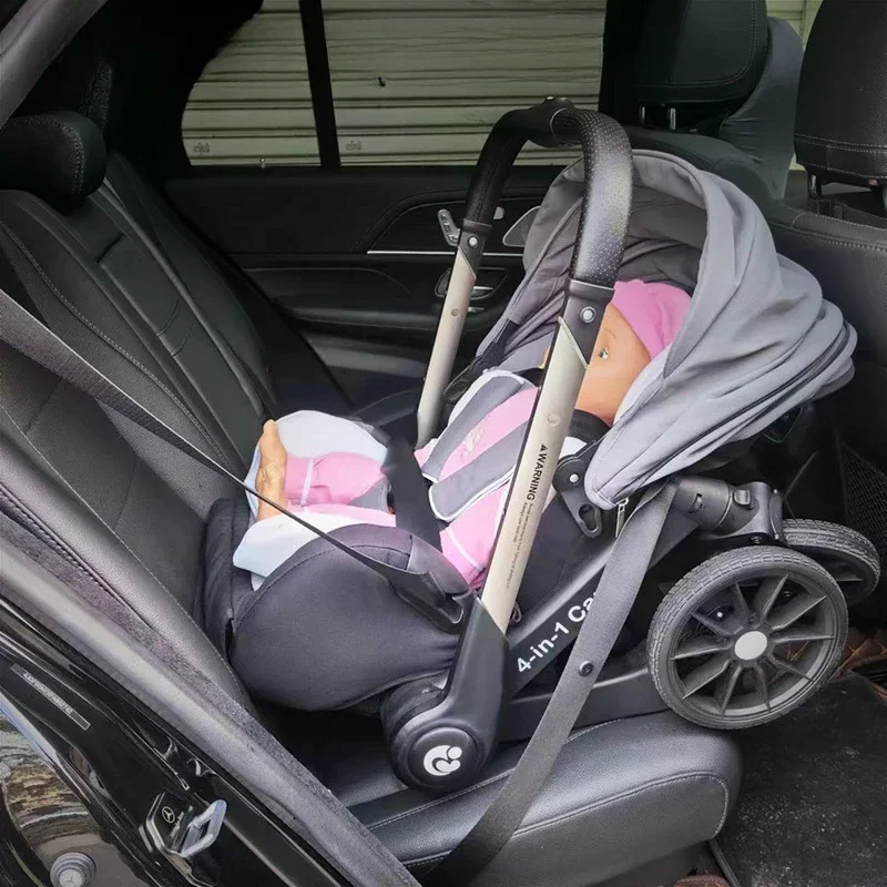 STOCK UE 4 en 1 cochecito de bebé multifuncional bidireccional cochecito de bebé recién nacido 3 en 1 asiento tipo cesta plegable cochecito de viaje ligero