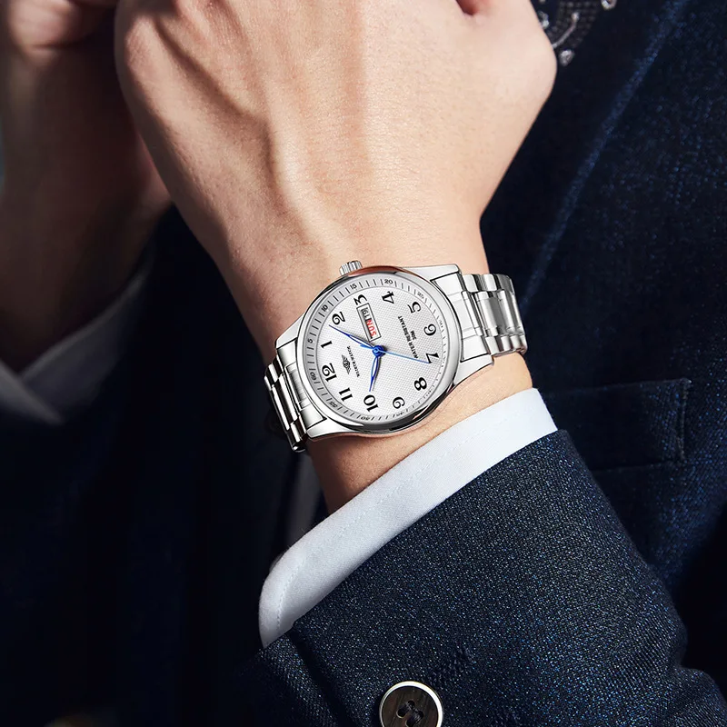 Reloj ultrafino vintage, reloj de cuarzo resistente al agua con luz nocturna atmosférica para hombres, regalo