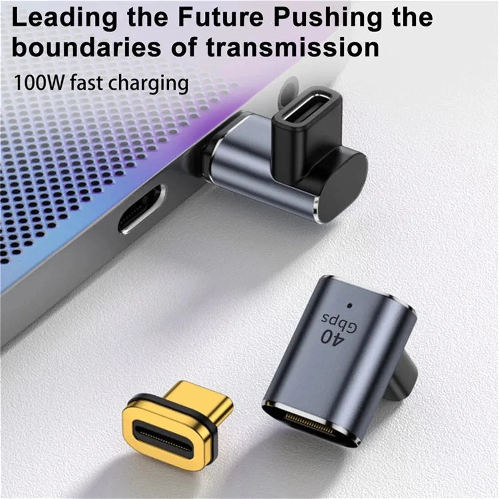 Adaptador tipo C de 100W OTG, 40Gbps, transferencia de datos rápida magnética, tableta, convertidor de carga USB 4,0 para teléfono, Macbook Air Pro y portátil