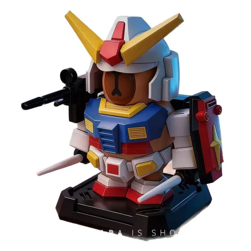 Figura de Acción de Capibara Gda Mecha, Ensamblable y Transformable, Decoración para Videojuegos con Espada Luminosa, Rifle y Accesorios, Regalo