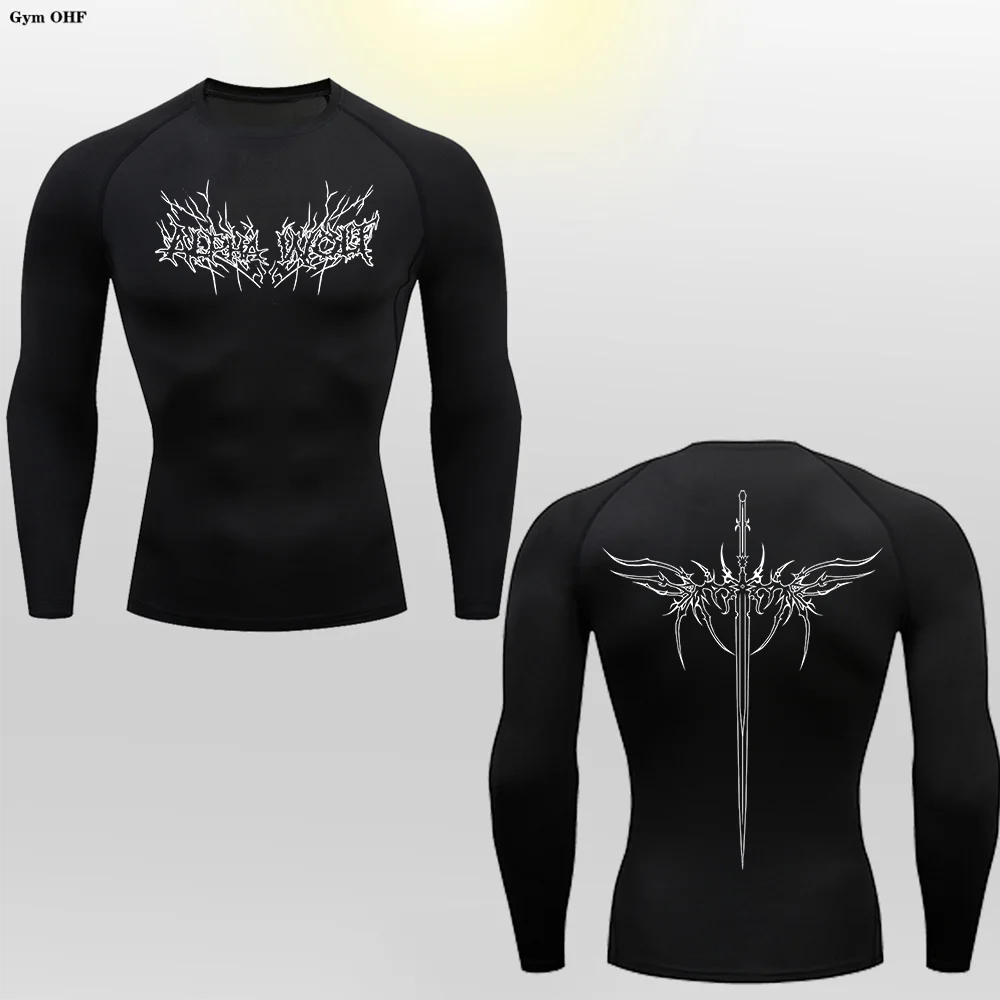 Camiseta de manga corta para hombre, camiseta de compresión, camiseta de boxeo de verano, camiseta de Rashguard para hombre, camiseta ajustada de secado rápido para gimnasio y Fitness, Anime