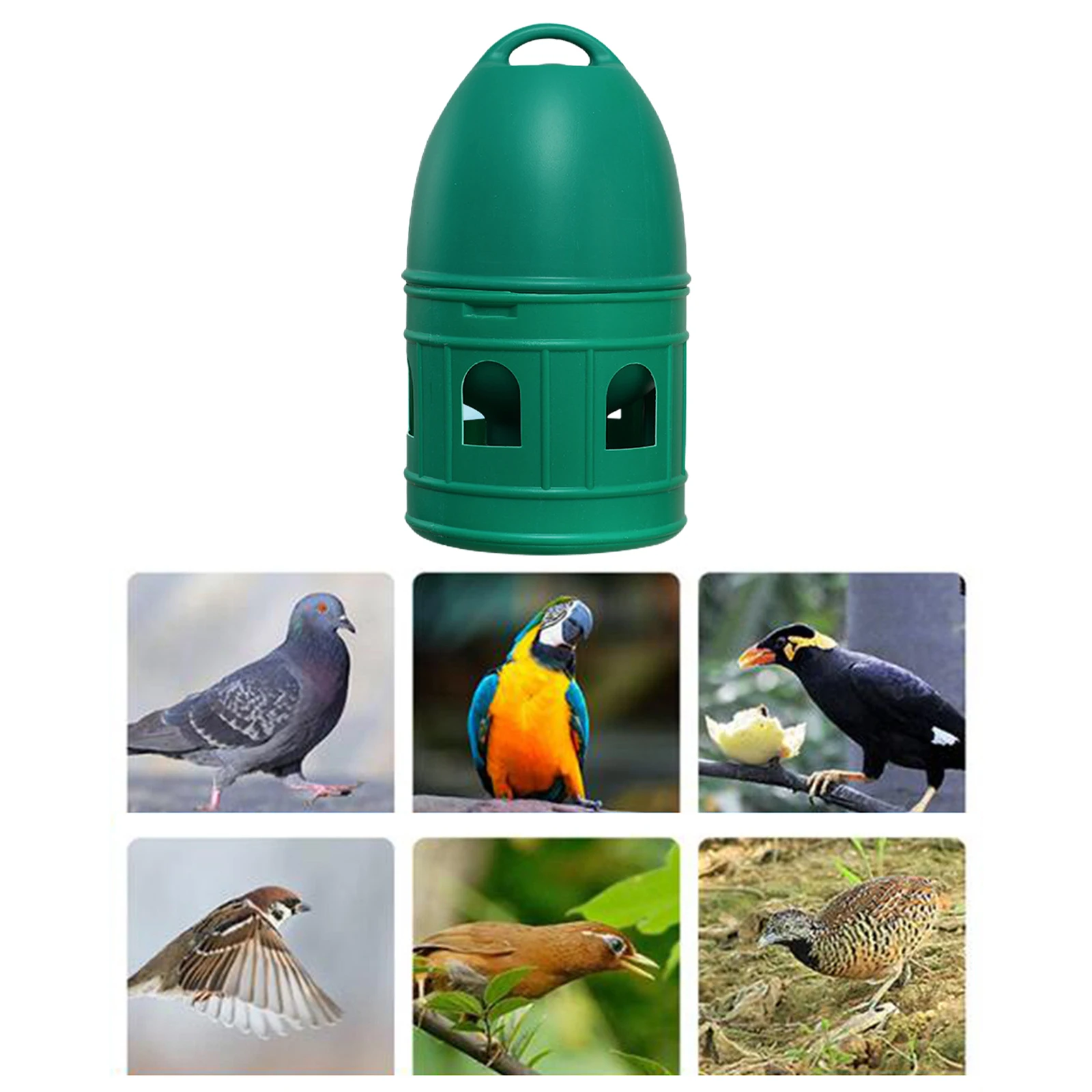 Dispensador de agua para loros con mango, bebedero para palomas de cría, bebedero automático para pájaros, periquito, patos, pollitos, jaula para aves de corral