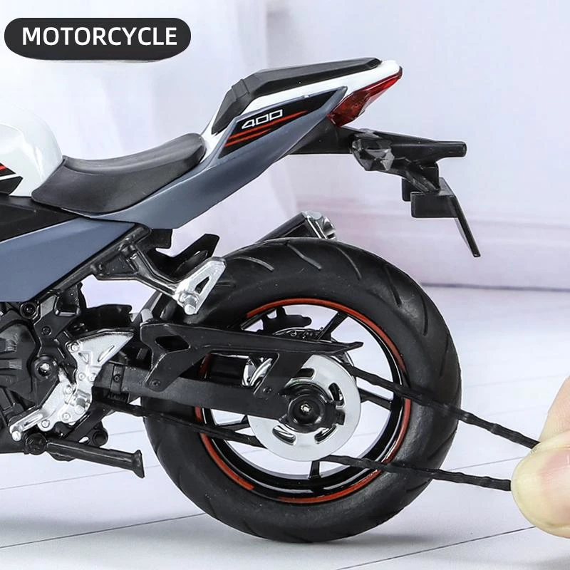 KAWASAKI Ninja 1/12, motocicleta de juguete en miniatura, modelo de Metal fundido a presión 1:12, colección de sonido y luz súper deportiva, regalo para niño y niño
