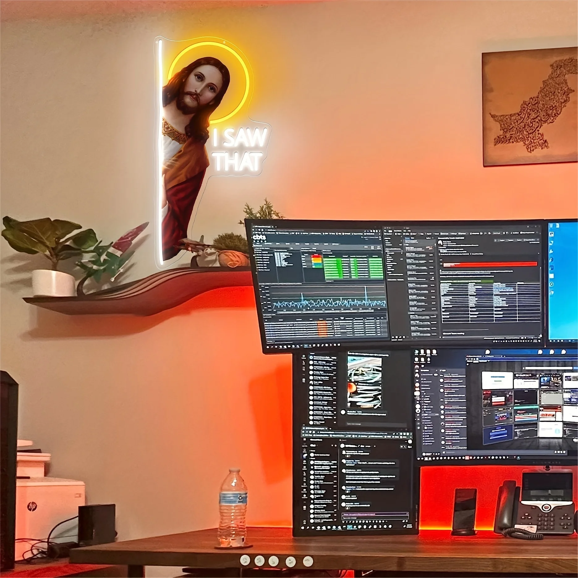 Me visto ese letrero de neón Dios decoración de pared de neón con brillo ajustable luz LED decoración para sala de estar regalo divertido para amigos