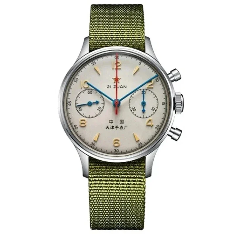 Relojes para hombre 1963 piloto reloj automático 42mm impermeable retro cronógrafo de cuarzo reloj de vestir vintage