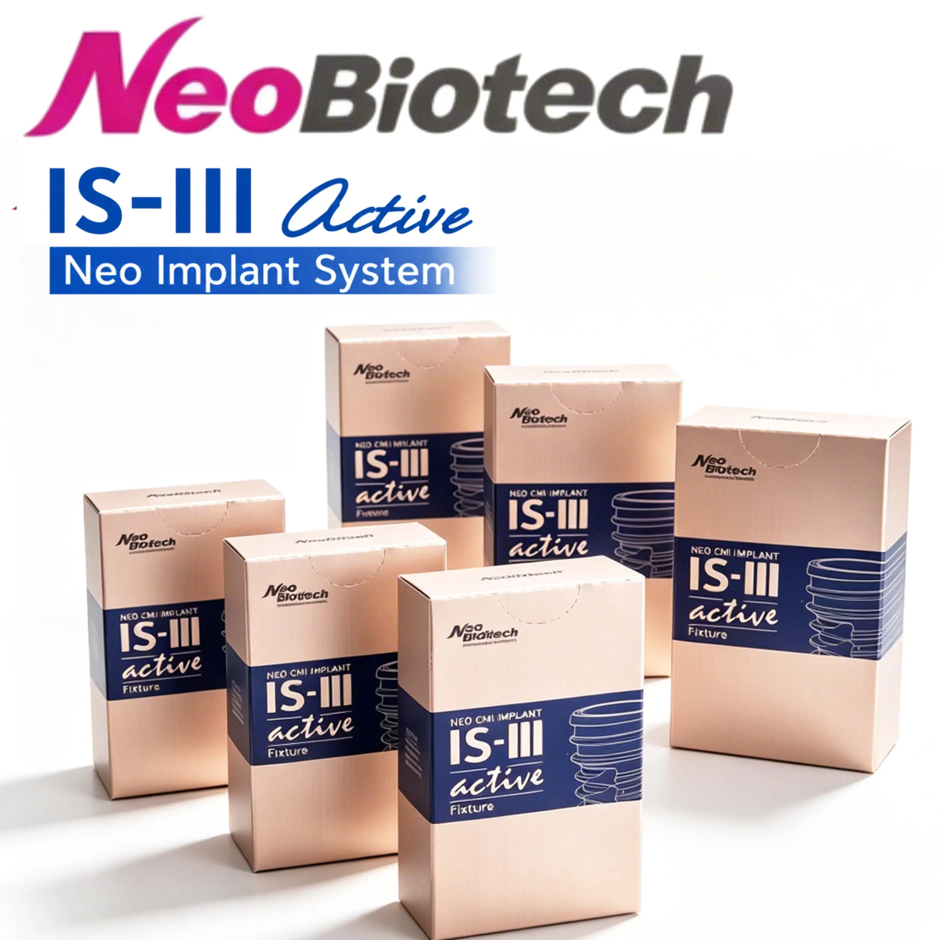 Implante Dental NeoBiotech IS‑III Active CMI, Superficie SLA, Fijación de Titanio Hexagonal Interna D3.0-5.0, D4.0×L10, Restauración a Nivel Óseo