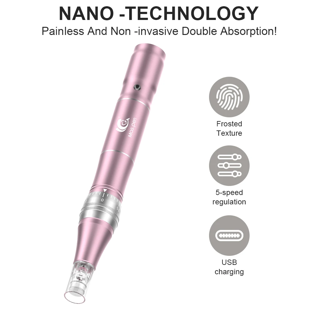 Herramienta inalámbrica para el cuidado de la piel con microagujas Derma Pen L1 con dos cartuchos de 36 pines