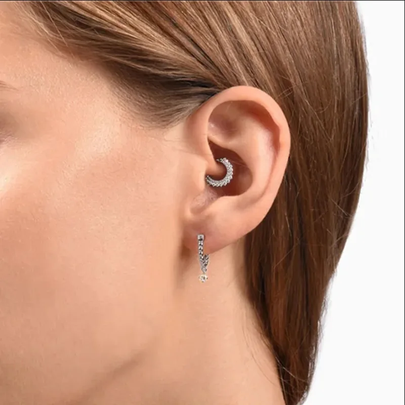 ASTM F136 titanio Clicker tabique nariz anillo Piercing CZ Daith pendiente aro frontal segmento con bisagras joyería corporal de lujo nuevo