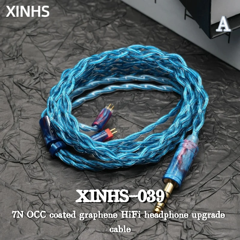 XINHS 4Core 7NOCC híbrido grafeno Litz estructura auricular Cable de actualización IE900 2PIN MMCX QDC para Rinko Yume 2 S12 Pro MK4