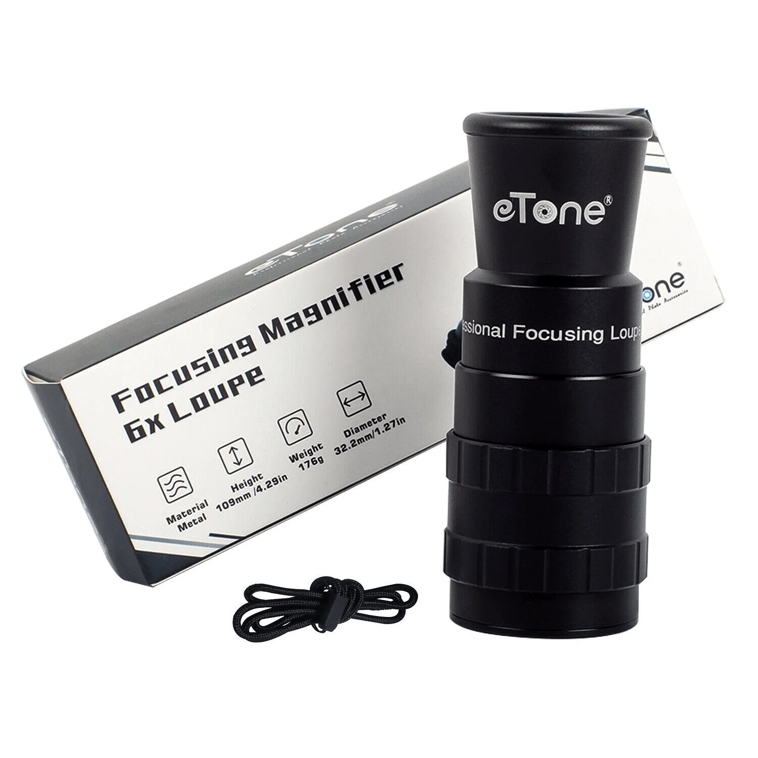 eTone 6x lupa lupa de vidrio esmerilado, lupa de pantalla de enfoque para cámaras de imagen 4x5 5x7 8x 10 grandes