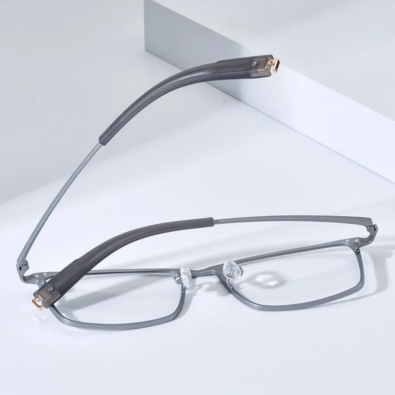 Montura de gafas FONEX de titanio para hombre, gafas cuadradas con Clip magnético con visión nocturna 3D y lentes polarizadas, gafas japonesas 85760