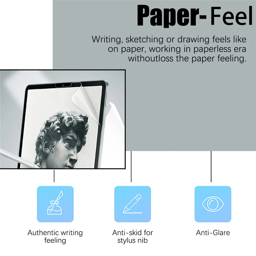 Protector de pantalla de papel para Samsung Galaxy Tab S7 S8 S9 Plus Ultra Samsung tab S6 Lite s7 s9 fe A8 A9 A7, sin vidrio, 3 uds.