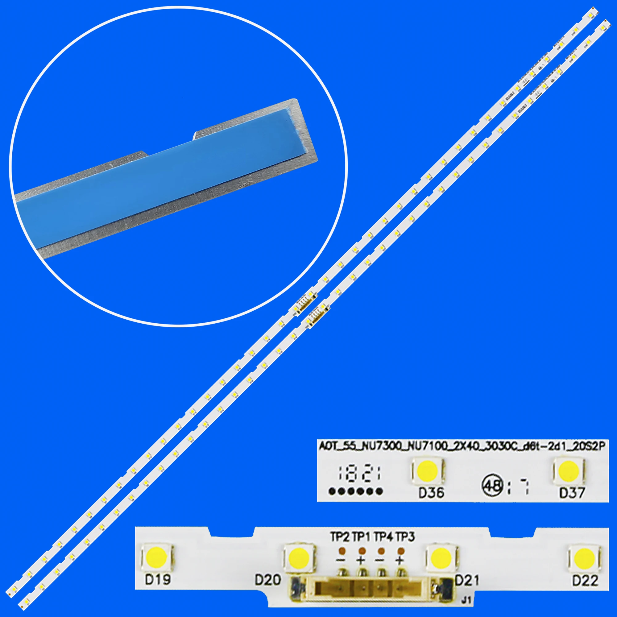 Tira de retroiluminación LED para 55NU7100 UN55RU7100 UE55NU7100 UE55N5540AU UE55NU7023 UE55NU7500 UE55NU7092 UE55NU7090 BN96-46033A