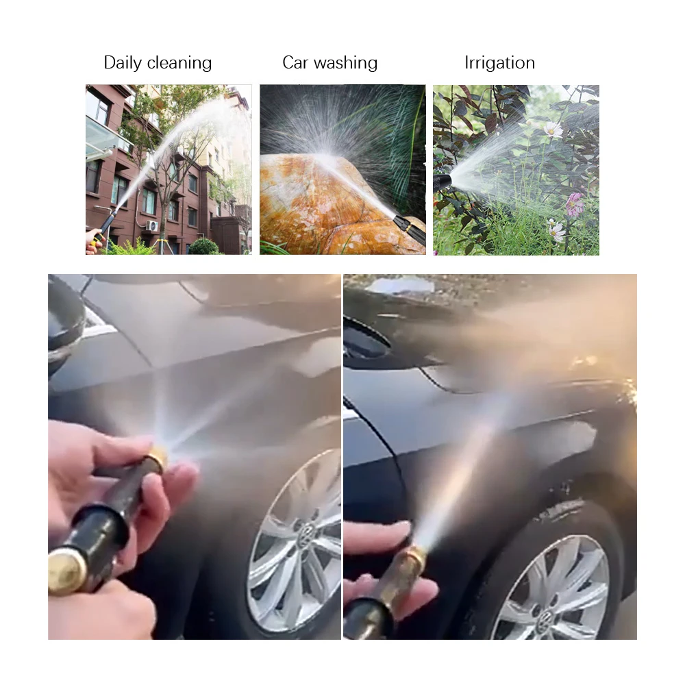 Pistola de agua para jardín, accesorios de manguera de conexión rápida antideslizantes de 3/8 ", 1/2", 3/4 ", riego de jardinería, limpieza de flores, lavado de coches, suelo
