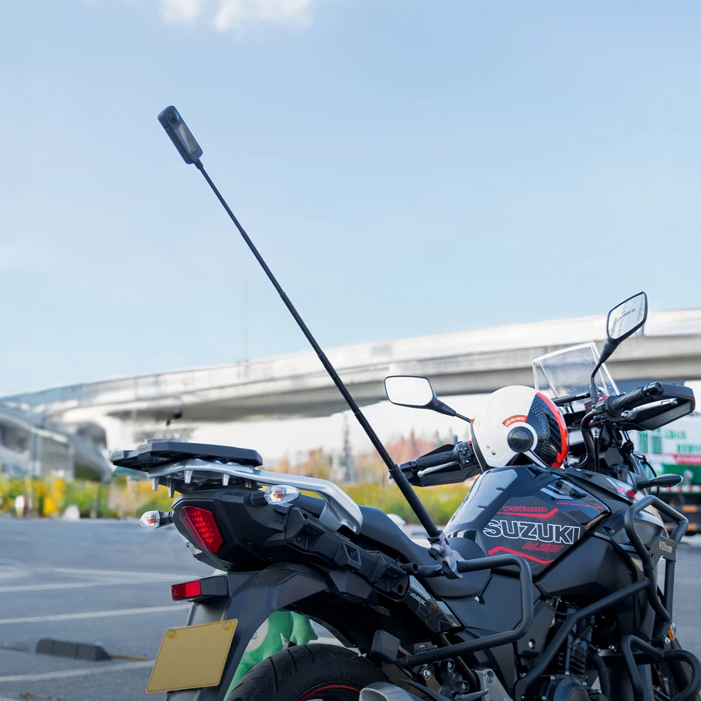 PGYTECH-palo Selfie extensible de 96cm, soportes para motocicleta, interfaz estándar 1/4, aleación de aluminio para cámaras de acción Insta360