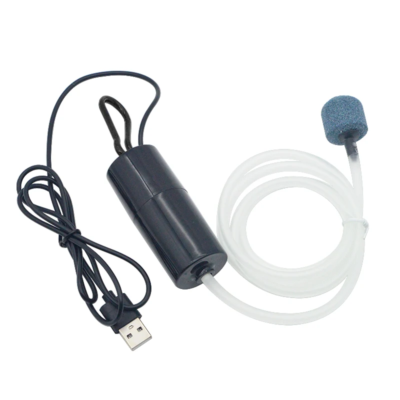 Bomba de aire de oxígeno para acuario, aireador de compresor de aire silencioso USB, Mini oxigenador pequeño portátil, accesorios para acuario, 5v, 1W