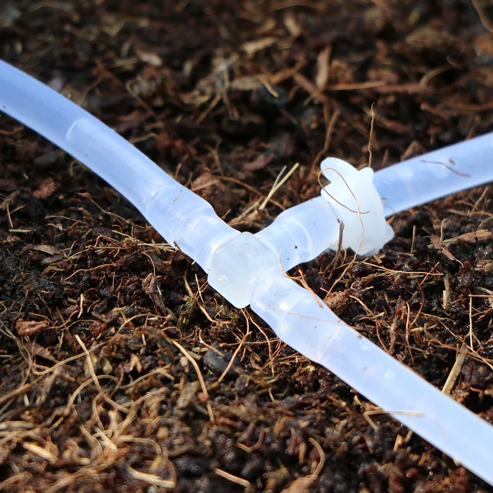 Micro manguera suave de riego de jardín de PVC transparente de 5-50m y 1/4 pulgadas, tubo de plástico transparente de 4/6MM, bomba de acuario, tubo de drenaje, válvula de goteo