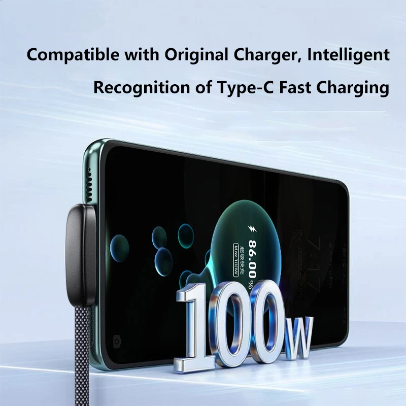 Cable USB tipo C de 90 grados y 10A, 100W, Cable de transferencia de datos de carga rápida, Cable USB-C portátil de ángulo recto, duradero para juegos de teléfonos