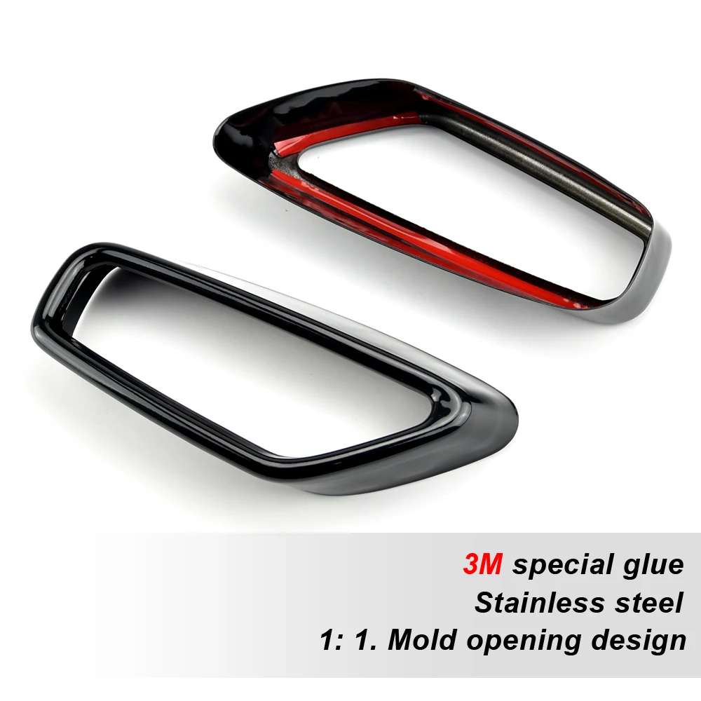 Para BMW 5 Series G30 G31 2018-2021 cubierta de tubo de escape de coche negro de acero inoxidable pegatinas modificación Exterior accesorios de coche