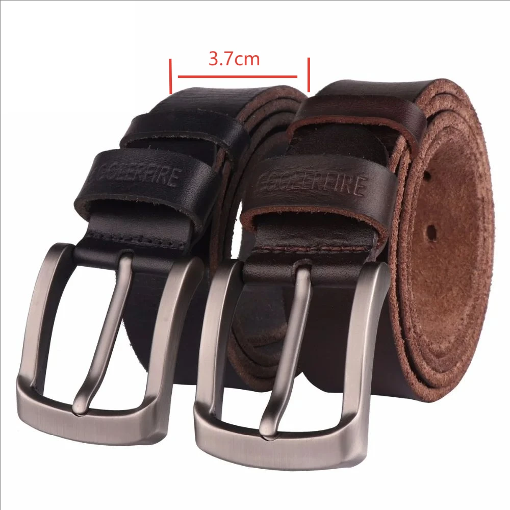 Cinturón de cuero genuino para hombre 100% piel de vaca auténtica capa superior de cuero cinturones de hombre diseñador moda pretina de alta calidad TM053