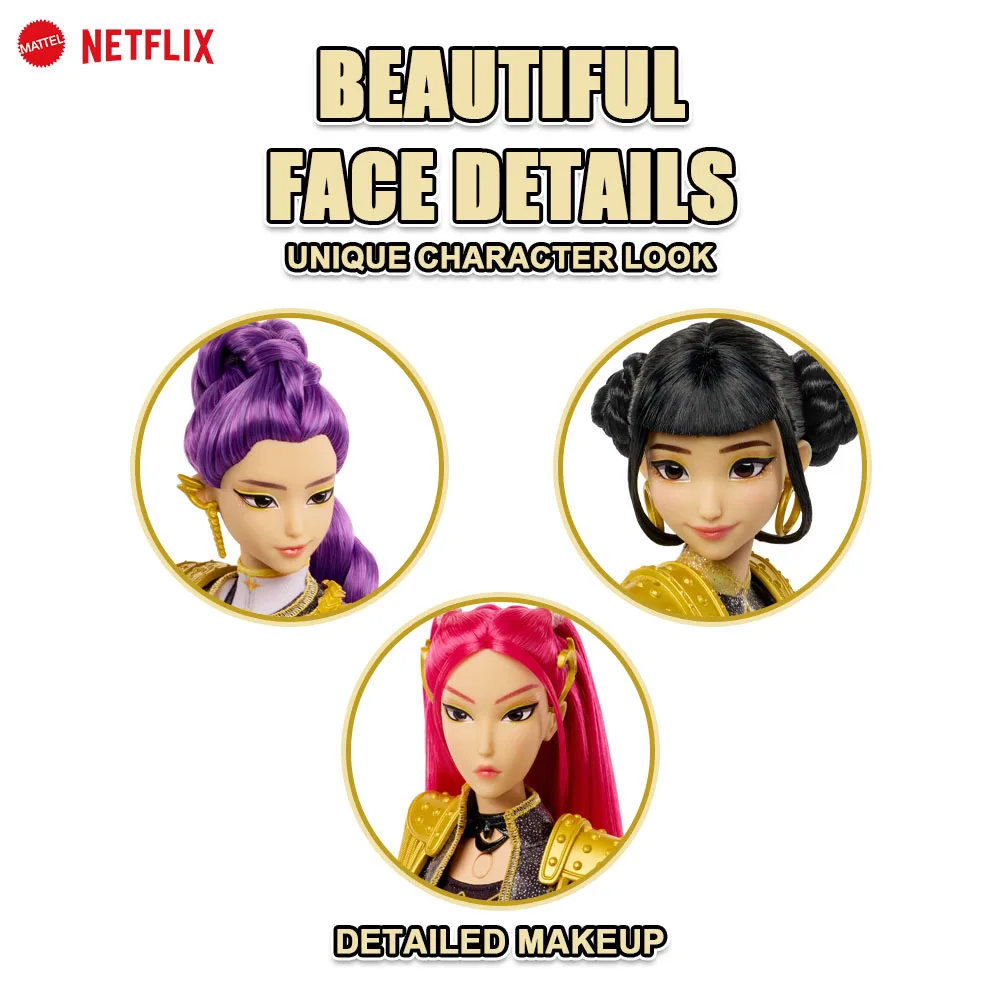 Muñeca Original KPop Demon Hunters HUNTR/X Golden Singing de 11.5 Pulgadas, Muñeca de Moda Rumi Mira Zoey, Figura Musical, Juguete para Niñas, Regalo para Fans