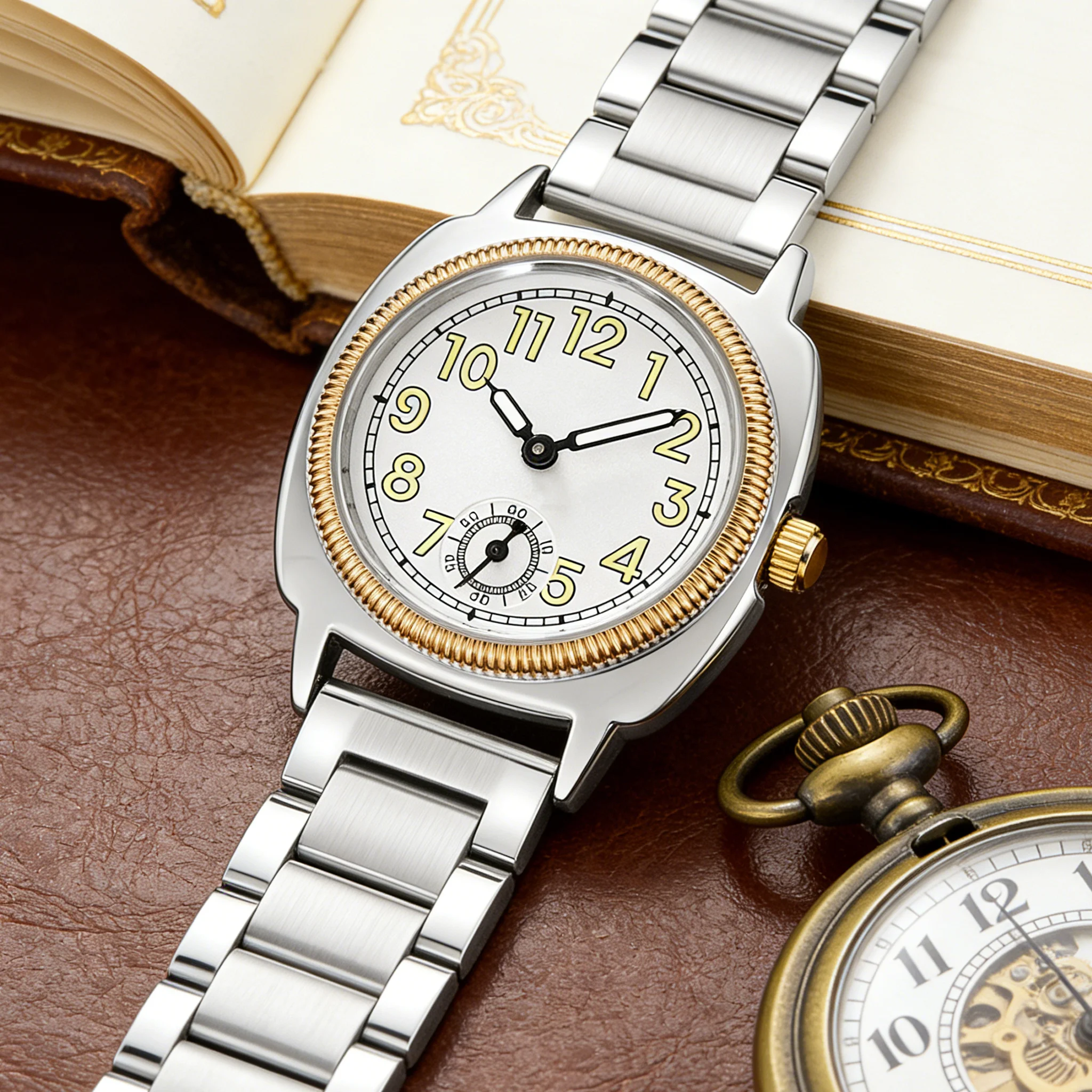 Reloj de Mujer, Elegante y Refinado, de Estilo Sencillo y Exclusivo, con Correa de Acero Inoxidable, Movimiento de Cuarzo, Único