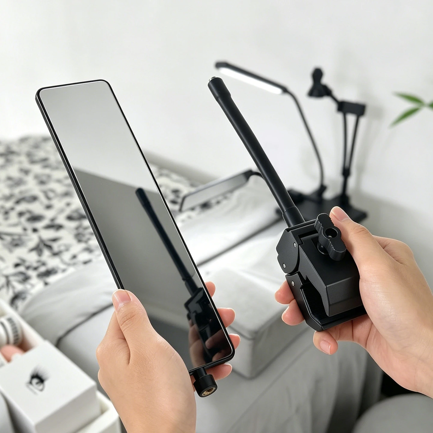 Espejo Profesional para Extensiones de Pestañas (3 Piezas), Herramienta de Verificación HD, Observación de Injertos, Anti-deformación, Suministros para Artistas de Pestañas y Salones