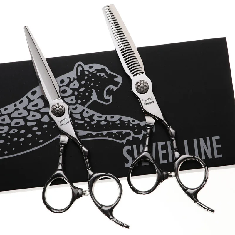 Juego de tijeras de peluquería profesionales de 6 pulgadas, tijeras de peluquero de corte + adelgazamiento, tijeras de pelo con personalidad de alta calidad, 30 dientes