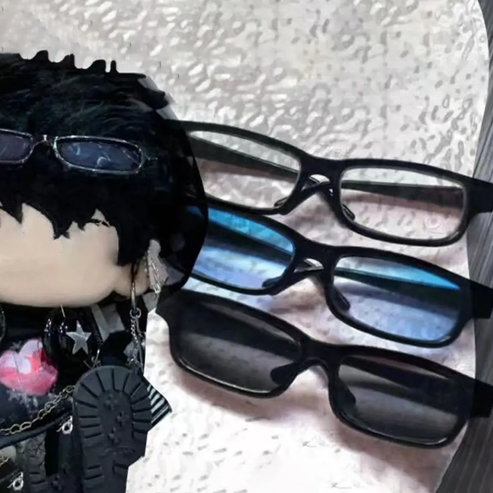 Gafas para muñecas en miniatura, gafas encantadoras con lentes transparentes, accesorios para muñecas Blythe, accesorios para gafas de muñecos de peluche de 20CM, 1 ud.