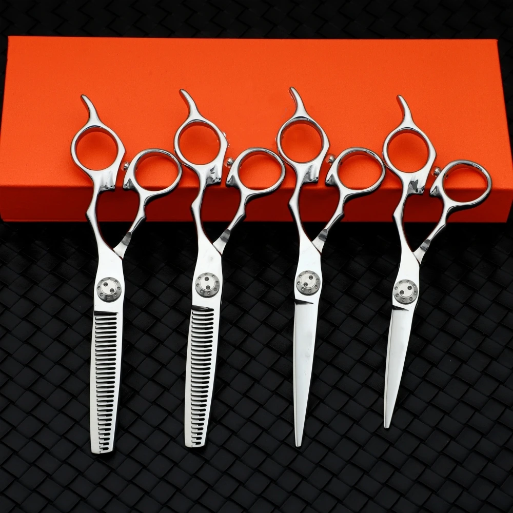 Tijeras Profesionales de Peluquería de Tamaño Pequeño, Acero Japonés 440C, Tijeras para Cabello Fino, Aptas para el Hogar y Barberías, Peines Incluidos