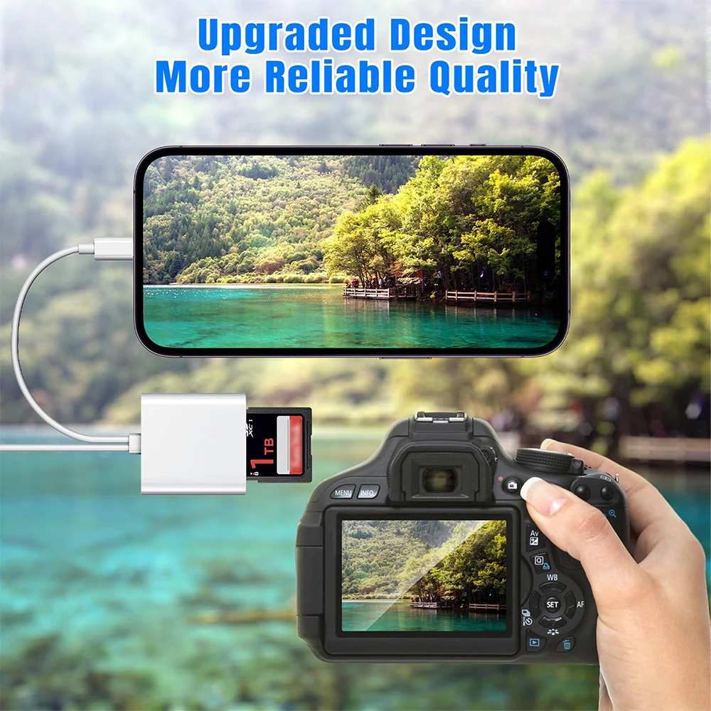 Lector de tarjetas OTG tipo C 2 en 1, unidad Flash USB, lector de tarjetas SD TF para tableta iPad tipo C a tarjeta de memoria inteligente para