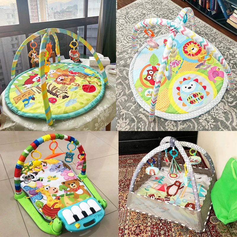 Marco de Fitness para bebé, tapete de juego para niños, manta para gatear, alfombra de juego infantil, regalo, estera de gimnasio para actividades para niños, juguetes para niños