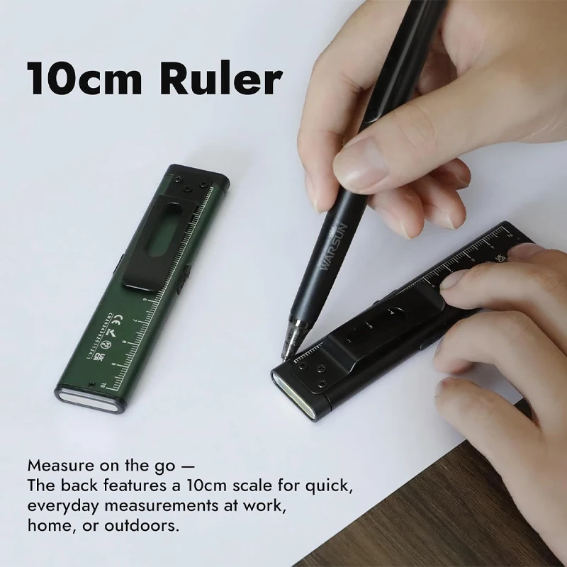 Linterna LED WARSUN T7, Mini Linterna Portátil de 800LM, Recargable, con Base Magnética y Clip, para Trabajo, Senderismo, Pesca, EDC