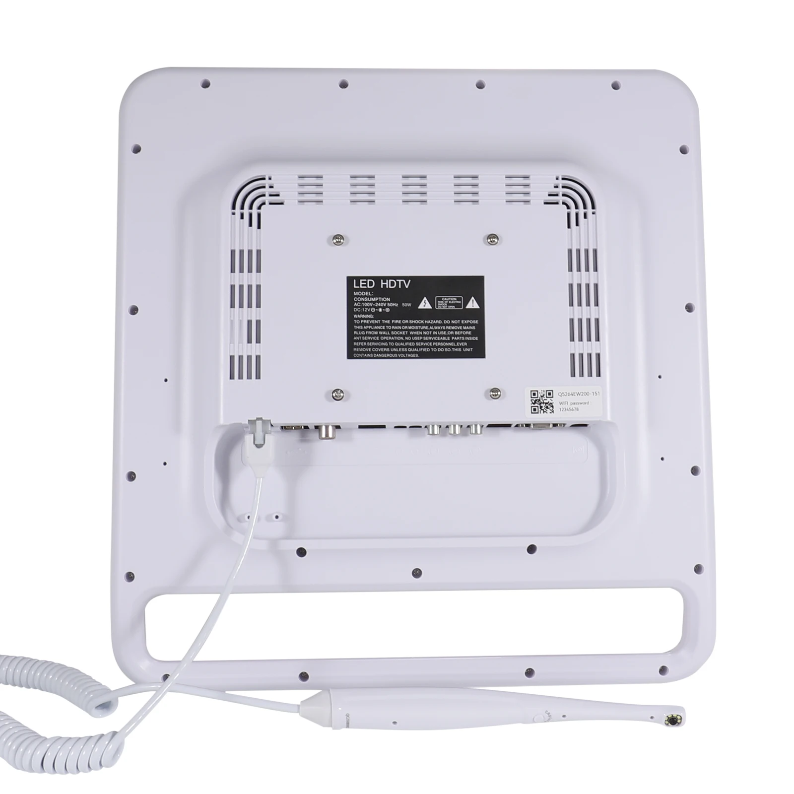 Cámara intraoral dental inalámbrica WiFi HD lente macro de 8 LED + Monitor de pantalla LCD de 17 pulgadas lado de la silla