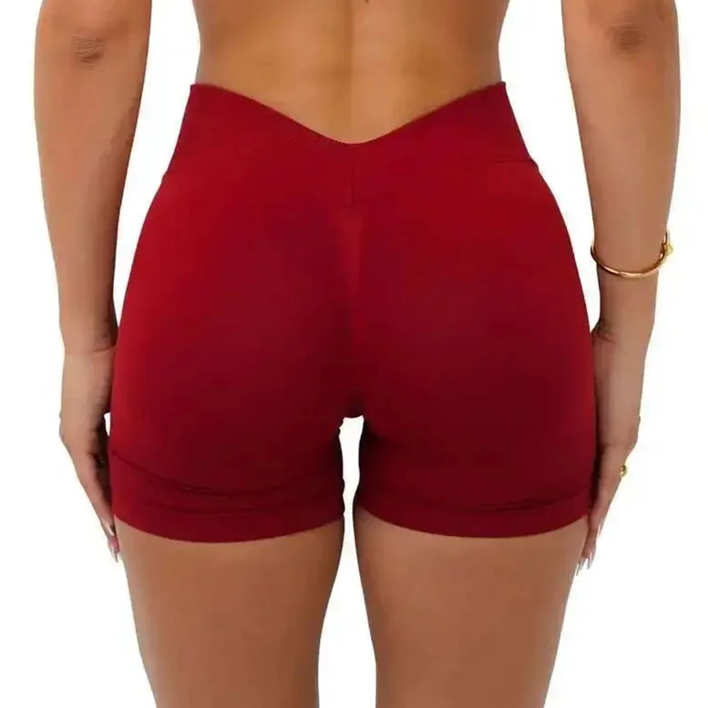 Shorts Deportivos para Mujer, Shorts de Yoga Sin Costuras, Ropa de Yoga para Entrenamiento Físico, Leggings Cortos con Efecto Levanta Glúteos, Shorts Deportivos con Cintura en V
