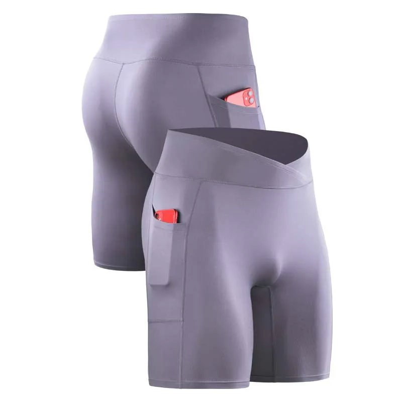 Pantalones cortos para correr al aire libre para hombre, mallas de compresión con bolsillo para gimnasio, ejercicio, Fitness, baloncesto, senderismo, entrenamiento, deporte, fútbol, 15