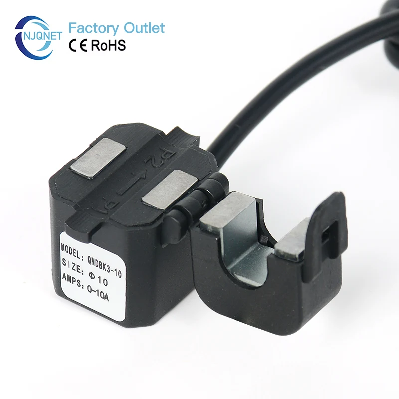 Sensor de Corriente de Núcleo Dividido QNDBK3-16 AC 150A 100A 50A 63A 20A 10A RS485 Transformador de Corriente Tipo Abierto con Pinza Modbus