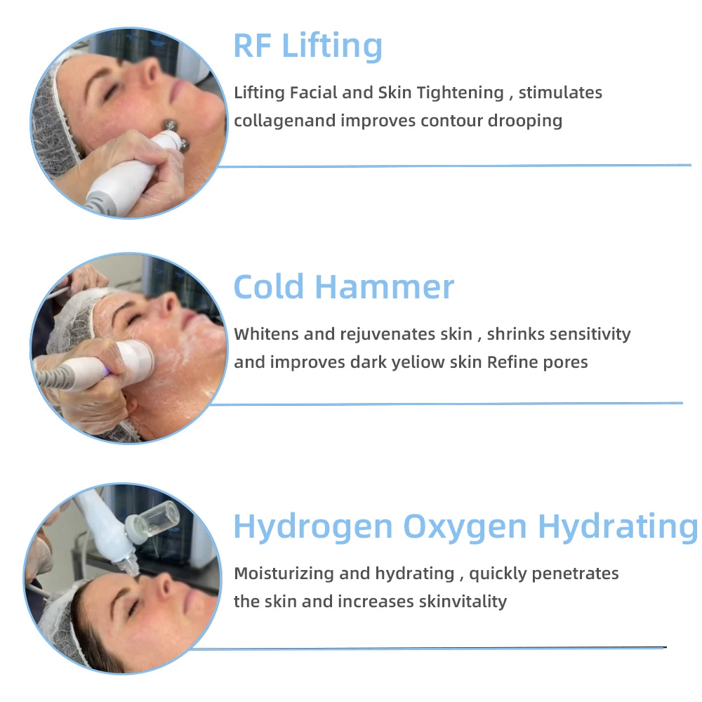7 en 1 Dermoabrasión Peel Spa Máquina Facial Rejuvenecimiento de la Piel Hydro Dermoabrasión Hydro Aqua Cara Limpieza Profunda Dispositivo de Cuidado de la Piel