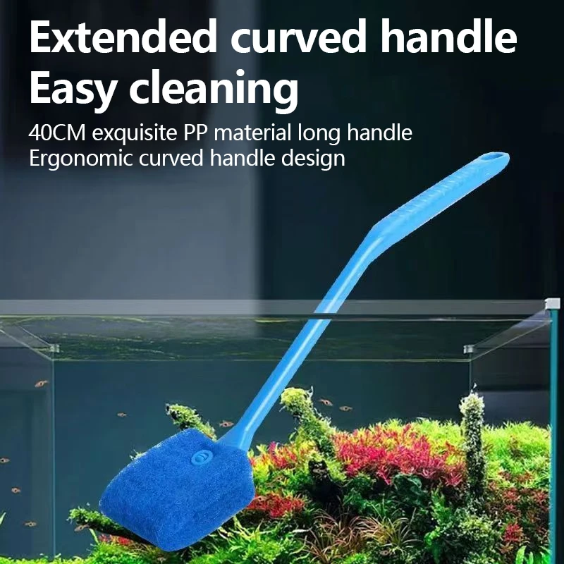 Cepillo de limpieza para plantas de acuario, esponja flotante para raspar algas, accesorios para limpieza de acuarios, herramienta de limpieza para peceras.
