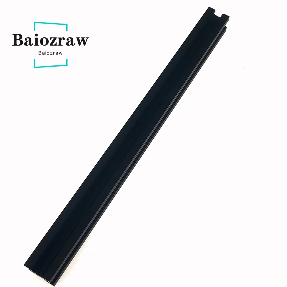 Extrusión de perfil de aluminio con ranura de 100-800mm 2020 V, color negro, para impresora 3D, máquina de grabado CNC, pista de disparo, carpintería, bricolaje, 1 Uds.