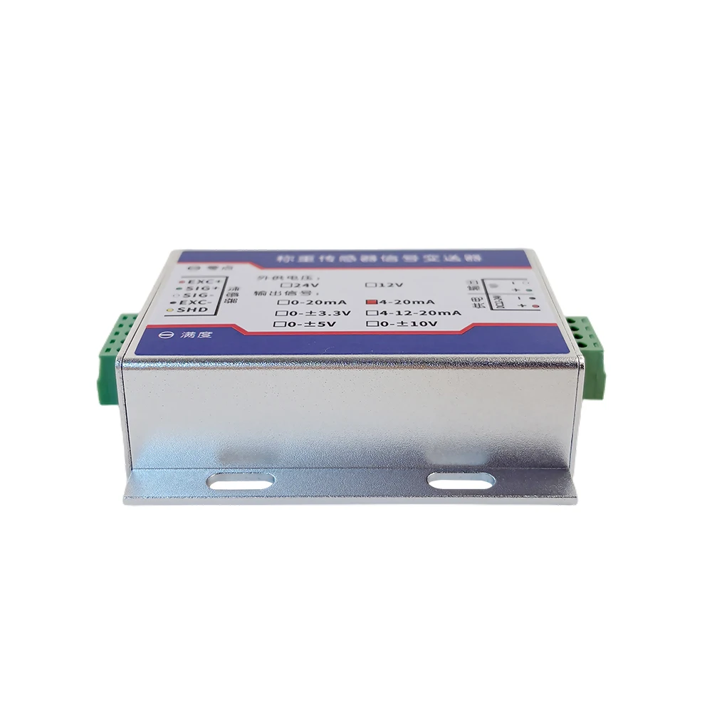 Transmisor de Señal para Celdas de Carga, Salida 0-10V 4-20mA, Amplificador de Sensor de Celda de Carga, DC12-24V, Carcasa de Aluminio, Sensores de Celda de Carga
