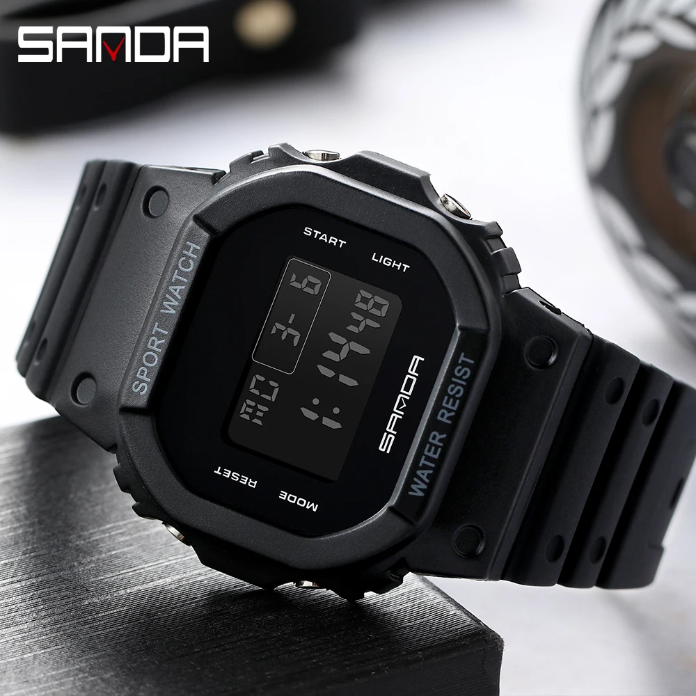 Reloj Digital SANDA estilo G para hombre, reloj deportivo resistente al agua para hombre, reloj electrónico para niño y niña, reloj Masculino Relógio Mulhe