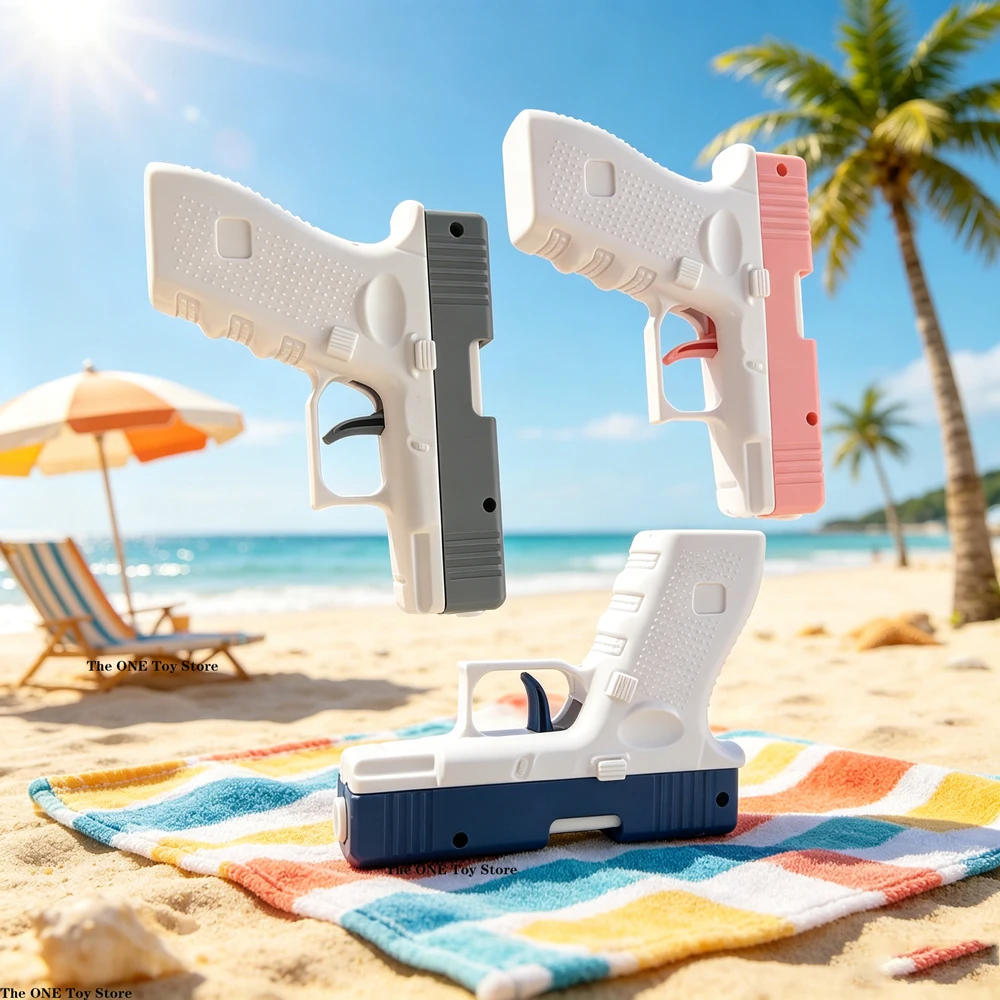 Pistola de Agua de Verano No Eléctrica de Alta Presión con Disparo Automático, Juguete de Playa para Niños y Niñas