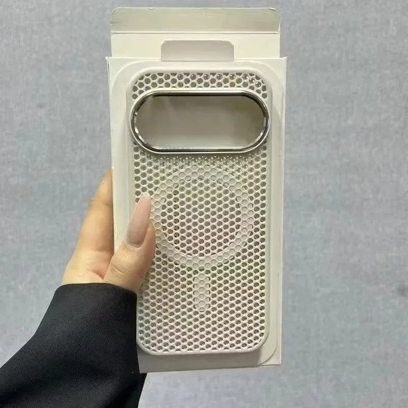 Funda para Google Pixel 10 Pro XL 11 Pixel11, cubierta protectora de malla de nido de abeja con refrigeración magnética MagSafe, carcasa con marco de lente de Metal