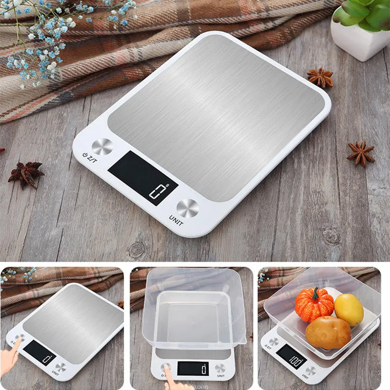 Báscula de cocina de 15Kg/1g, balanza de café y alimentos, báscula Digital electrónica inteligente, diseño de acero inoxidable para cocinar y hornear